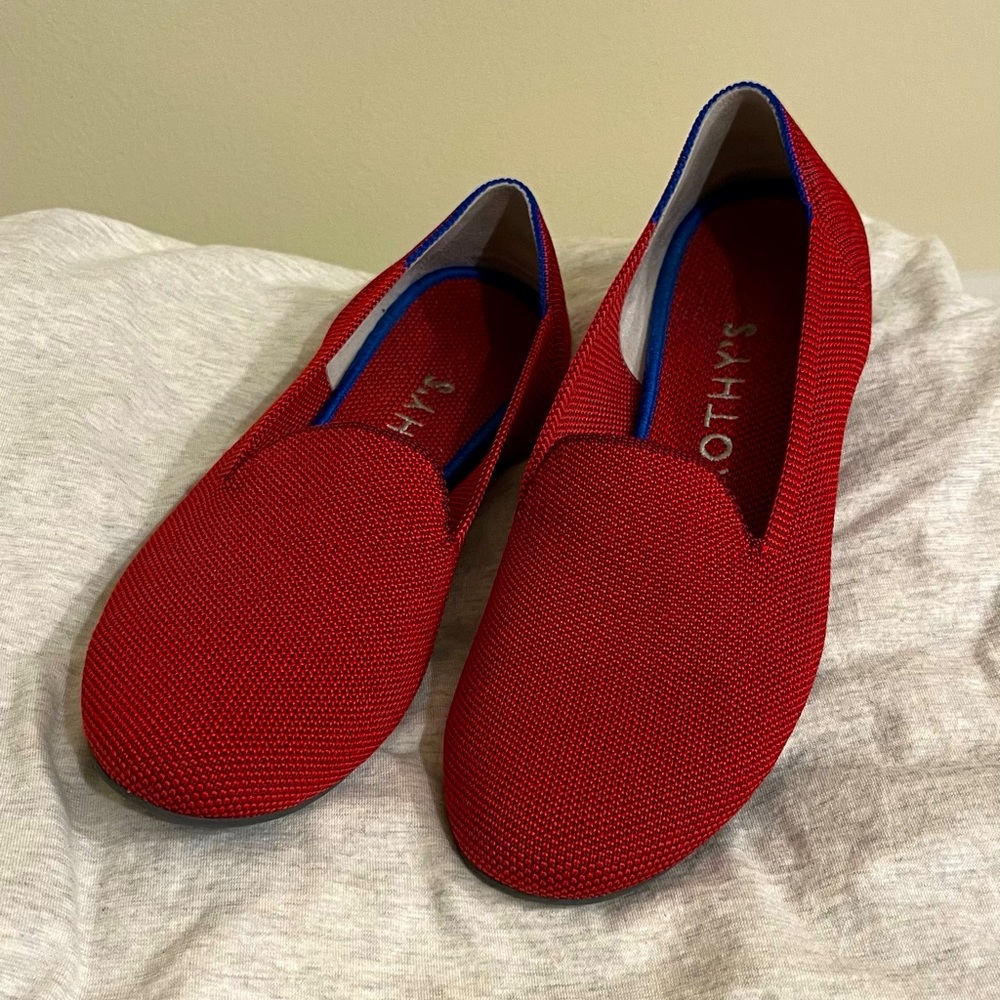 Womens Red Rothy’s Flats